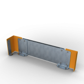 Modular framed board system | End support for scraper board system | length: 250 mm